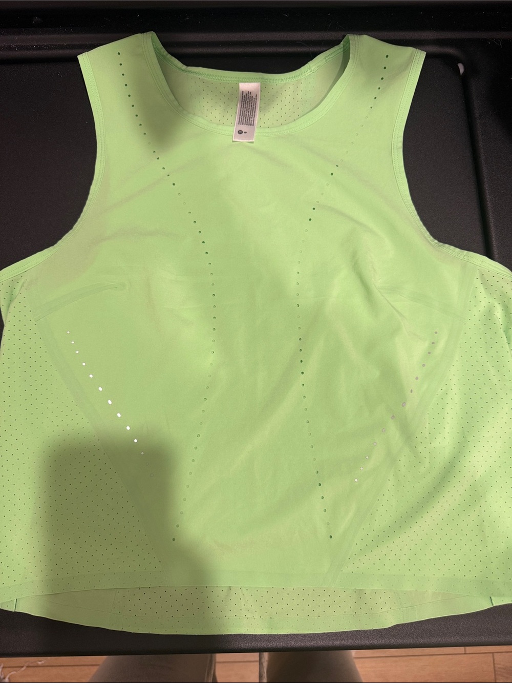 lululemon athletica Neon Green Perforated Tank